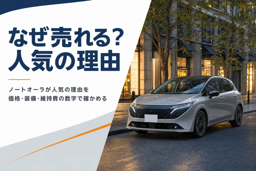街に停まる上質なコンパクトハッチバックのイメージ