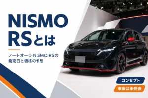 オーラ NISMO RSの市販化と価格の予想を示したアイキャッチ